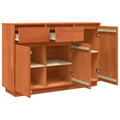 vidaXL Sideboard Wax brown 110 x 34 x 75 cm Solid pine wood
