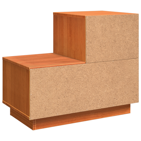 vidaXL Bedside Cabinet with Drawer Wax brown Solid pinewood