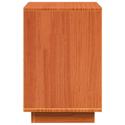 vidaXL Bedside Cabinet with Drawer Wax brown Solid pinewood