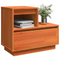 vidaXL Bedside Cabinet with Drawer Wax brown Solid pinewood