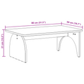vidaXL Coffee Table Wax brown 80 x 50 x 31 cm Solid pine wood