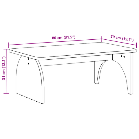vidaXL Coffee Table Wax brown 80 x 50 x 31 cm Solid pine wood
