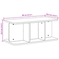 vidaXL Coffee Table White 80 x 39.5 x 33.5 cm Solid pine wood