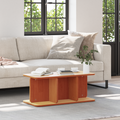 vidaXL Coffee Table Wax brown 80 x 39.5 x 33.5 cm Solid pine wood