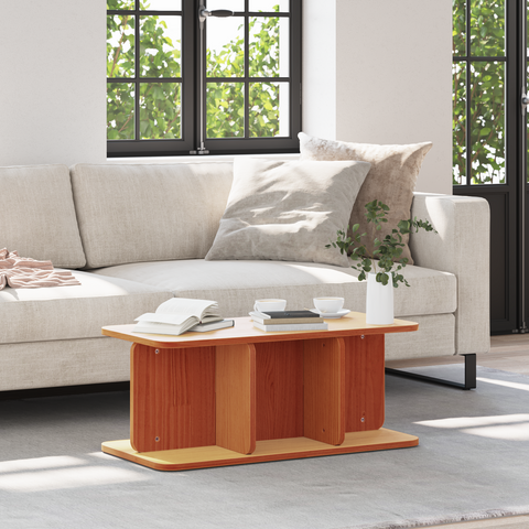 vidaXL Coffee Table Wax brown 80 x 39.5 x 33.5 cm Solid pine wood