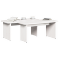vidaXL Coffee Table 2 pcs White Solid pine wood