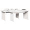 vidaXL Coffee Table 2 pcs White Solid pine wood