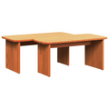 vidaXL Coffee Table 2 pcs Wax brown 100 x 69 x 35.5 cm Solid pine wood