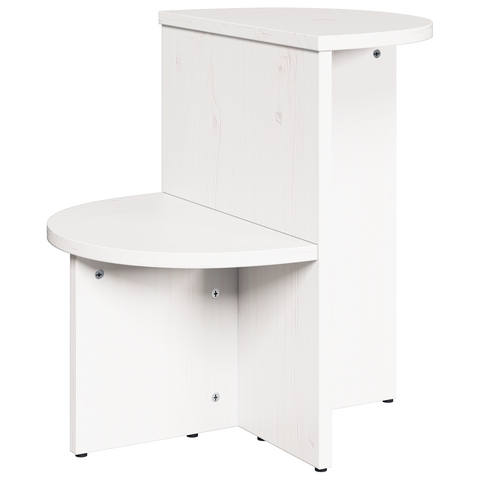 vidaXL Side Table White Solid pine wood