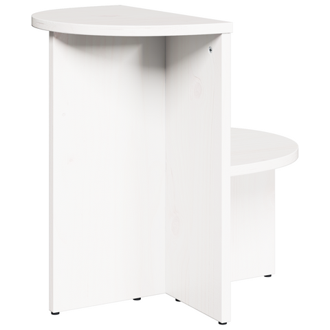 vidaXL Side Table White Solid pine wood