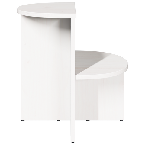 vidaXL Side Table White Solid pine wood