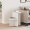 vidaXL Side Table White Solid pine wood