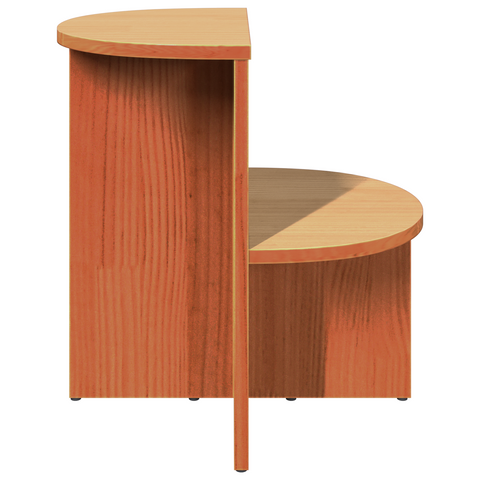 vidaXL Side Table Wax brown 50 x 40 x 50 cm Solid pine wood