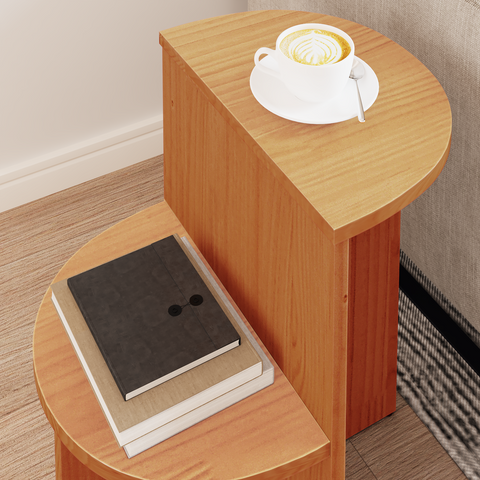 vidaXL Side Table Wax brown 50 x 40 x 50 cm Solid pine wood