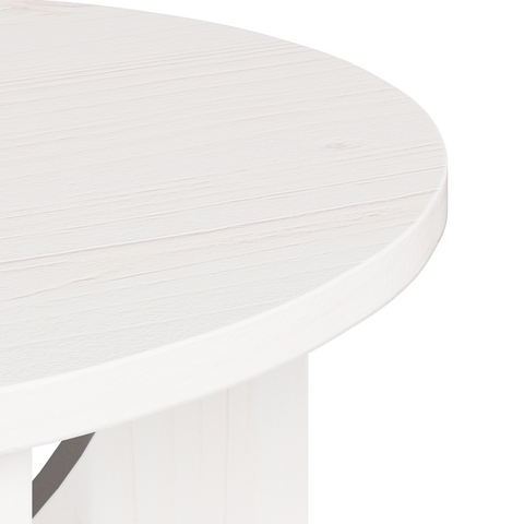 vidaXL Coffee Table White 50 x 50 x 35 cm Solid pine wood