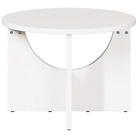 vidaXL Coffee Table White 50 x 50 x 35 cm Solid pine wood