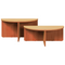 vidaXL Coffee Table 2 pcs Wax brown 79 x 39.5 x 40 cm Solid pine wood