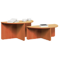 vidaXL Coffee Table 2 pcs Wax brown 79 x 39.5 x 40 cm Solid pine wood