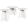 vidaXL Coffee Table Set 3 pcs White Solid pine wood
