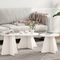 vidaXL Coffee Table Set 3 pcs White Solid pine wood