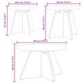 vidaXL Coffee Table Set 3 pcs White Solid pine wood