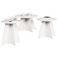 vidaXL Coffee Table Set 3 pcs White Solid pine wood