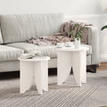 vidaXL Coffee Table Set 2 pcs White 41.5 x 41.5 x 44 cm