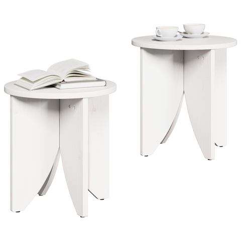 vidaXL Coffee Table Set 2 pcs White 41.5 x 41.5 x 44 cm