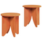 vidaXL Coffee Table Set 2 pcs Wax brown 41.5 x 41.5 x 44 cm