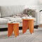 vidaXL Coffee Table Set 2 pcs Wax brown 41.5 x 41.5 x 44 cm