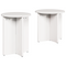 vidaXL Coffee Table Set 2 pcs White Solid pine wood
