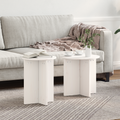 vidaXL Coffee Table Set 2 pcs White Solid pine wood