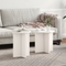 vidaXL Coffee Table Set 2 pcs White Solid pine wood
