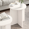 vidaXL Coffee Table Set 2 pcs White Solid pine wood