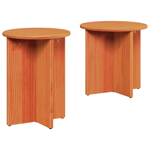 vidaXL Coffee Table Set 2 pcs Brown Solid pine wood