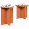 vidaXL Coffee Table Set 2 pcs Brown Solid pine wood