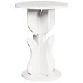 vidaXL Side Table White Solid pine wood