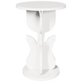 vidaXL Side Table White Solid pine wood