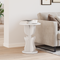 vidaXL Side Table White Solid pine wood