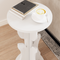 vidaXL Side Table White Solid pine wood