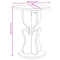 vidaXL Side Table White Solid pine wood