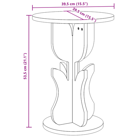 vidaXL Side Table Wax brown Solid pine wood