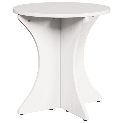 vidaXL Coffee Table Set 2 pcs White Solid pine wood