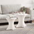 vidaXL Coffee Table Set 2 pcs White Solid pine wood