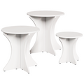 vidaXL Coffee Table Set 3 pcs White Solid pine wood
