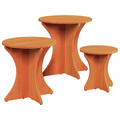 vidaXL Coffee Table Set 3 pcs Wax brown Solid pine wood