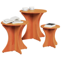vidaXL Coffee Table Set 3 pcs Wax brown Solid pine wood