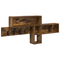 vidaXL Wall-Mounted Coat Rack with Shelf Wall-mounted with Storage Smoked oak Engineered wood