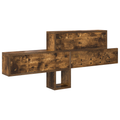 vidaXL Wall-Mounted Coat Rack with Shelf Wall-mounted with Storage Smoked oak Engineered wood
