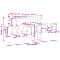 vidaXL Wall-Mounted Coat Rack with Shelf Wall-mounted with Storage Smoked oak Engineered wood